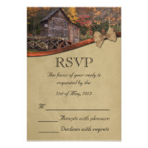 Autumn Country Theme Wedding Personalized Invite