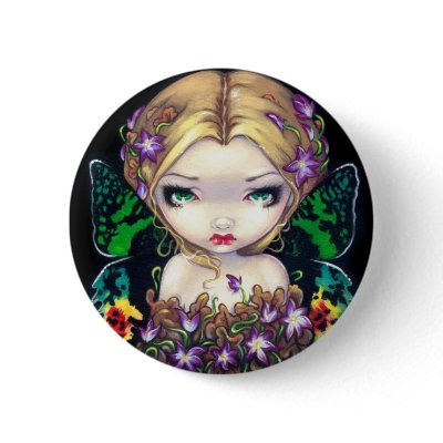 "Autumn Crocus Fairy" Button by strangeling