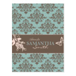 Autumn Damask Advice Postcard B