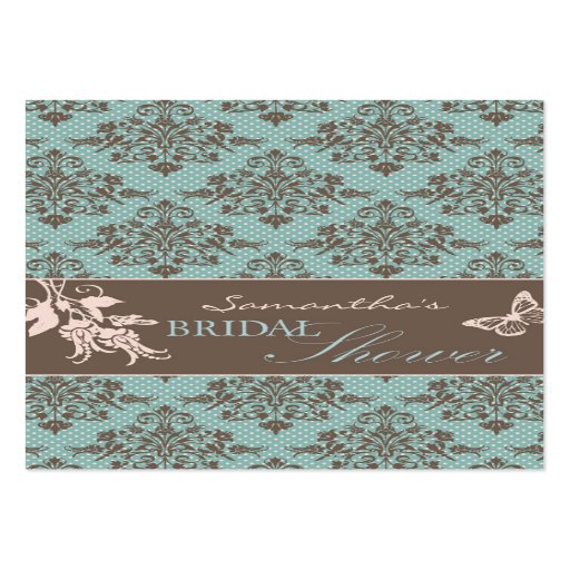 Autumn Damask BRS Reminder Notecard B Business Card