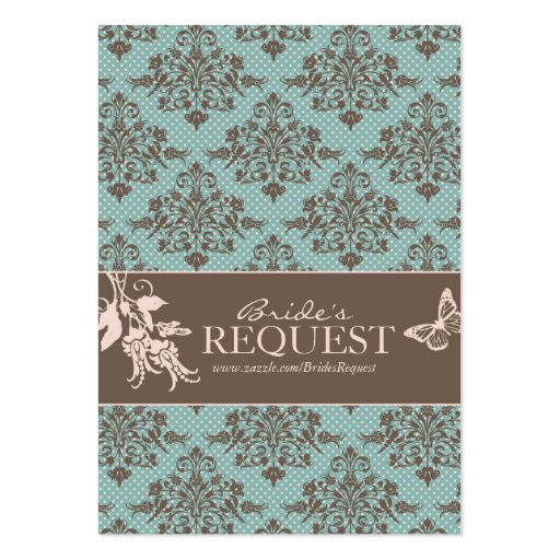 Autumn Damask Business Card (front side)