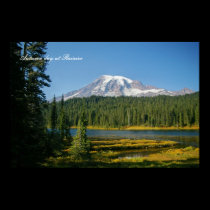Autumn day at Rainier posters