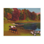 Autumn Day Vintage Postcard