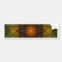 Autumn Delight Kaleidoscope Art 5 Bumper Stickers