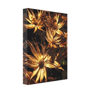 Autumn Dried Flowers Abstract Stretched Canvas Prints