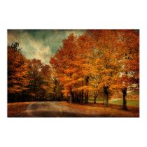 Autumn Drive Canvas Print