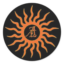 Autumn Eclipse Sun stickers