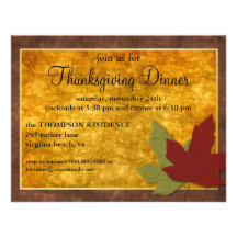 Autumn Elegance Thanksgiving Invite