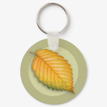 Autumn Elm Leaf Keychain