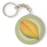 Autumn Elm Leaf Keychain