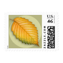 Autumn Elm Leaf Postage postage