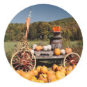 Autumn envelope seals stickers