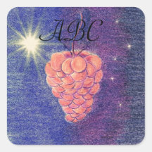 Autumn Equinox Grapes Square Sticker