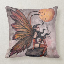 Autumn Faerie Fantasy Throw Pillow