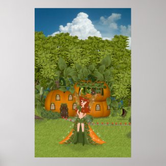 Autumn Faery by Pumpkin Cottage Print print