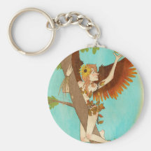 Autumn Fairy Button Key Chains
