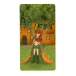 Autumn Fairy Pumpkin Cottage Personalized Shipping Labels