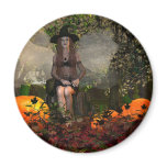 Autumn Fairy Witch Refrigerator Magnet