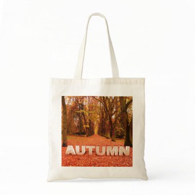 Autumn/Fall ECO Canvas Tote-Trees & Vibrant Leaves Bags by dragonfly813
