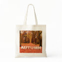 Autumn/Fall ECO Canvas Tote-Trees & Vibrant Leaves bags