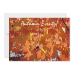 Autumn Fall Events Invitations Cards custom Leaves