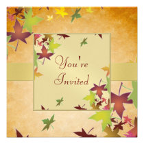 Autumn Fall Harvest Thanksgiving Dinner Invitation