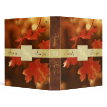 Autumn Fall Leaf Thanksgiving Recipe Binder