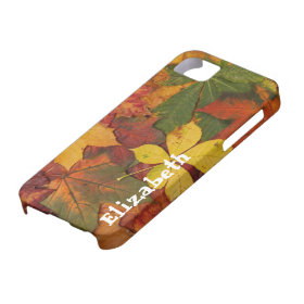 Autumn Fall Leaves Custom iPhone 5 Cell Phone Case iPhone 5 Cases