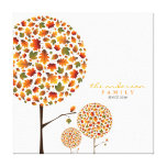 Autumn Fall Leaves Pop Tree Family Canvas Print