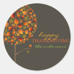 Autumn Fall Leaves Pop Tree Thanksgiving Stickers