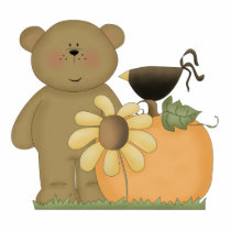 autumn fall teddy bear cutie photo sculptures