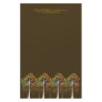 Autumn / Fall Trees on Brown Note Card Stationery