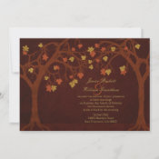 Autumn / Fall Trees Wedding Invitation invitation