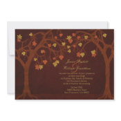 Autumn / Fall Trees Wedding Invitation invitation