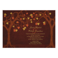 Autumn / Fall Trees Wedding Invitation