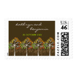 Autumn Fall Trees Woodland Forest Wedding Stamps