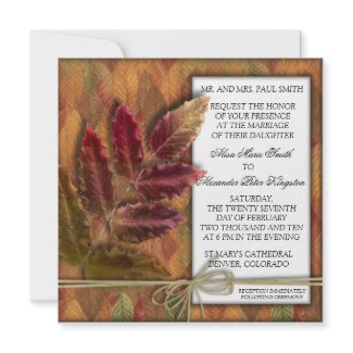 Autumn Fall Wedding invitation invitation