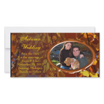 Autumn Fall Wedding Photo Card or Thank You Card photo cards by cutencomfy Autumn Fall Wedding Photo Card or Thank You Card photo cards