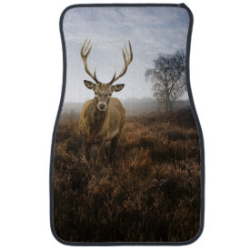 Autumn Fall with beautiful red deer stag Car Mat