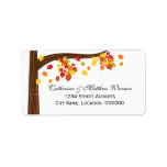 Autumn Falling Leaves Address Labels