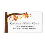 Autumn Falling Leaves Shipping Labels