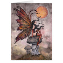 Autumn Fantasy Fairy Greeting Card