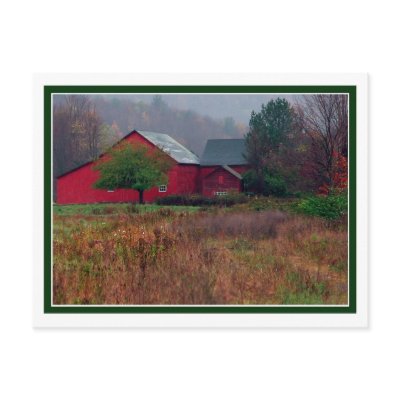 Autumn Farm Scene Postcard by valleyvisions