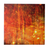 autumn fire abstract art tiles