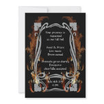 autumn fire personalized invite