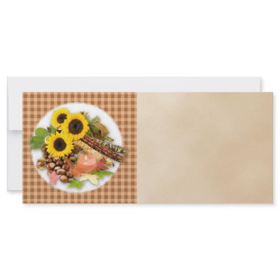 Autumn Floral Arangement Rack Card Design by TeacherTools