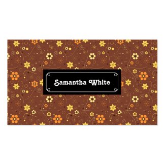 Autumn floral pattern design Double-Sided standard business cards (Pack of 100)