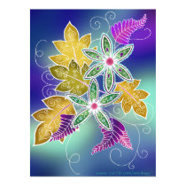 Autumn Floral Poster Print by artology Autumn Floral Poster Print