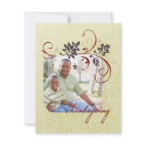 Autumn Flourish Photo Invitation