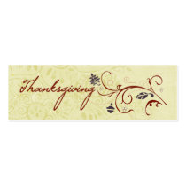 Autumn Flourish Place Tag Profile Card business cards